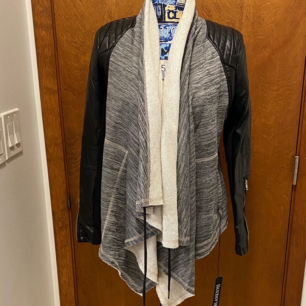 BLANKNYC  Women's Black and Gray Jacket with Cream Accents size XS , NWT